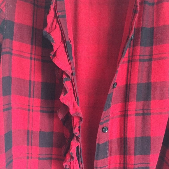 6/$30 (BUNDLE)  GAP RED PLAID LADIES SHIRT SIZE S IN GUC - Picture 6 of 12